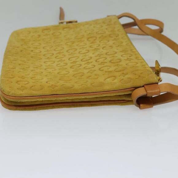 CELINE C Macadam Canvas Shoulder Bag Suede Yellow Gold - Picture 5 of 13